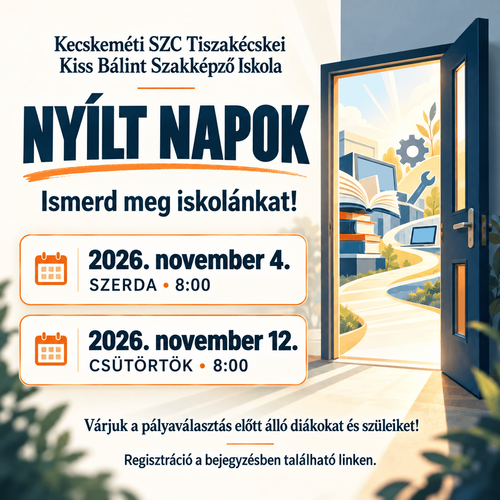 Nyílt napok a Kiss Bálintban!